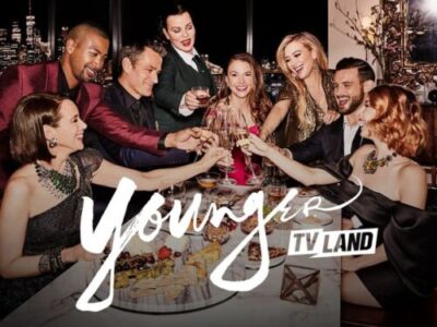 『Younger』の登場キャラクターがお洒落をして乾杯している
